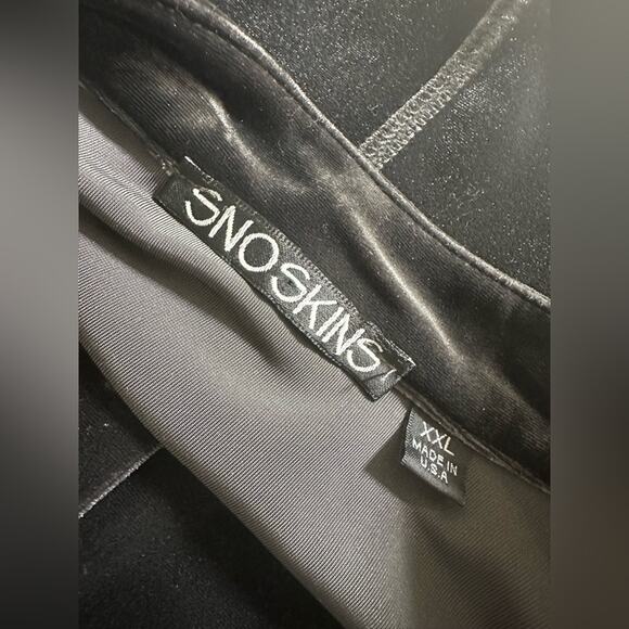 Sno skins Woman's Size XXL Velour Long Mandarin Collar Metal Buttons Tunic Grey - Picture 4 of 7